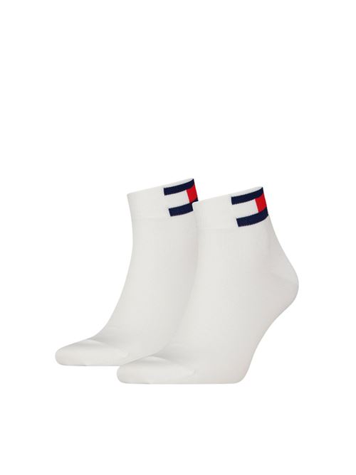Calzino corto bianco 2 paia in cotone Tommy Jeans | 701228223001